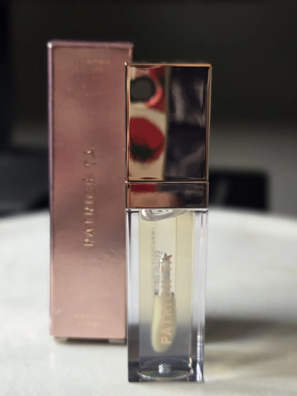 NIB Patrick Ta Major Volume Plumping Lip Gloss - Shade Looks Natural